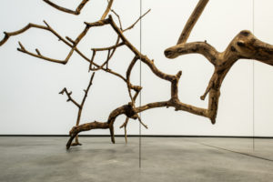 Stephen Lichty Branch, 2018 Weeping mulberry branch, paraloid b-72, silver, Courtesy of the artist and Foxy Production, New York