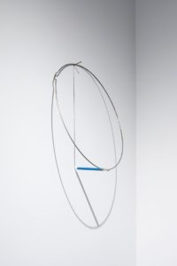 Felipe Dulzaides, Full Circle , 2011. Graphite, metal ring, nail and pencil.