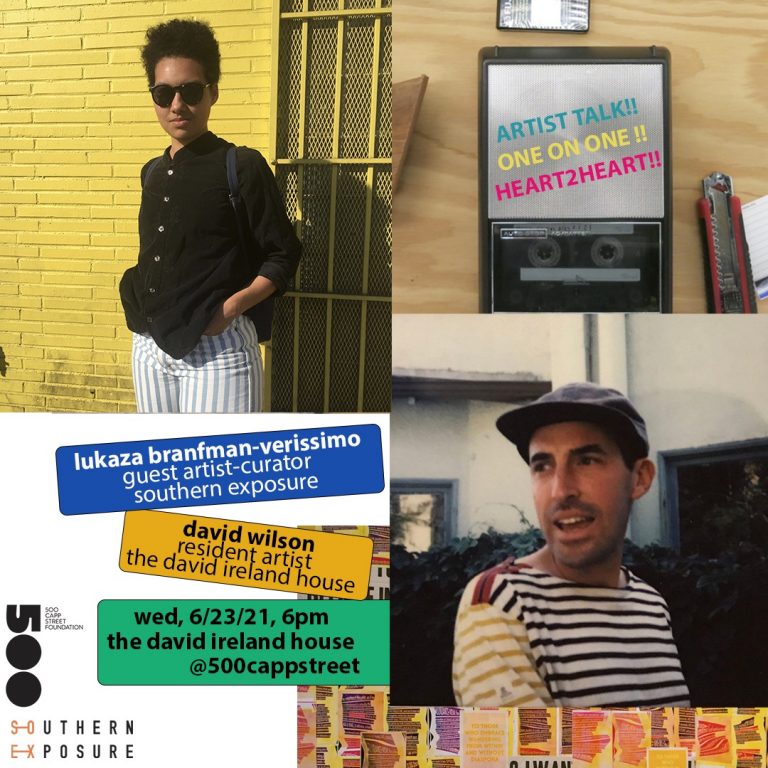 Artist conversation between Lukaza Branfman-Verissimo & David Wilson